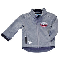 Infant/Toddler Boy's CH Gray "Too Tough to Cry" Poly Shell Jacket from Cowboy Hardware