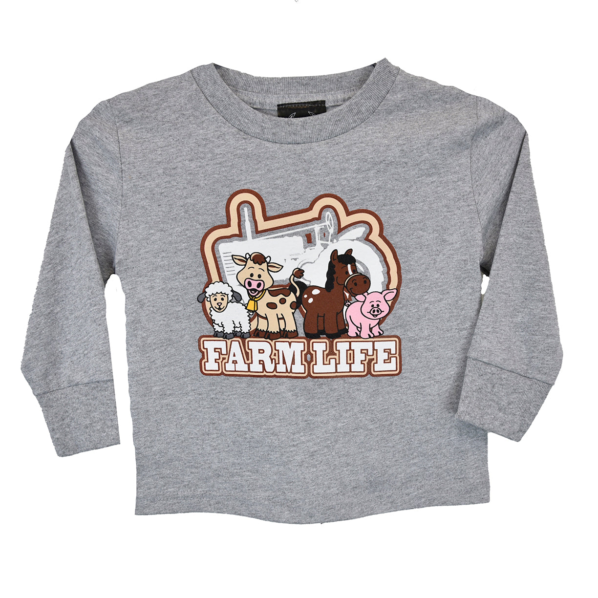 Infant/Toddler Boy's CH Heather Gray "Farm Life" Long Sleeve T-Shirt from Cowboy Hardware