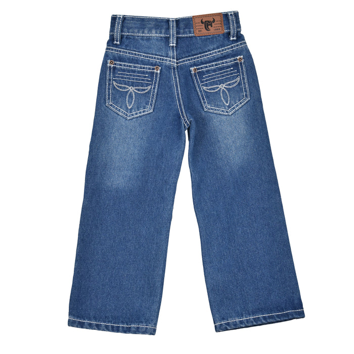 Infant/Toddler Boy's CH Medium Wash "Boot Stitch" Boot Cut Jeans from Cowboy Hardware