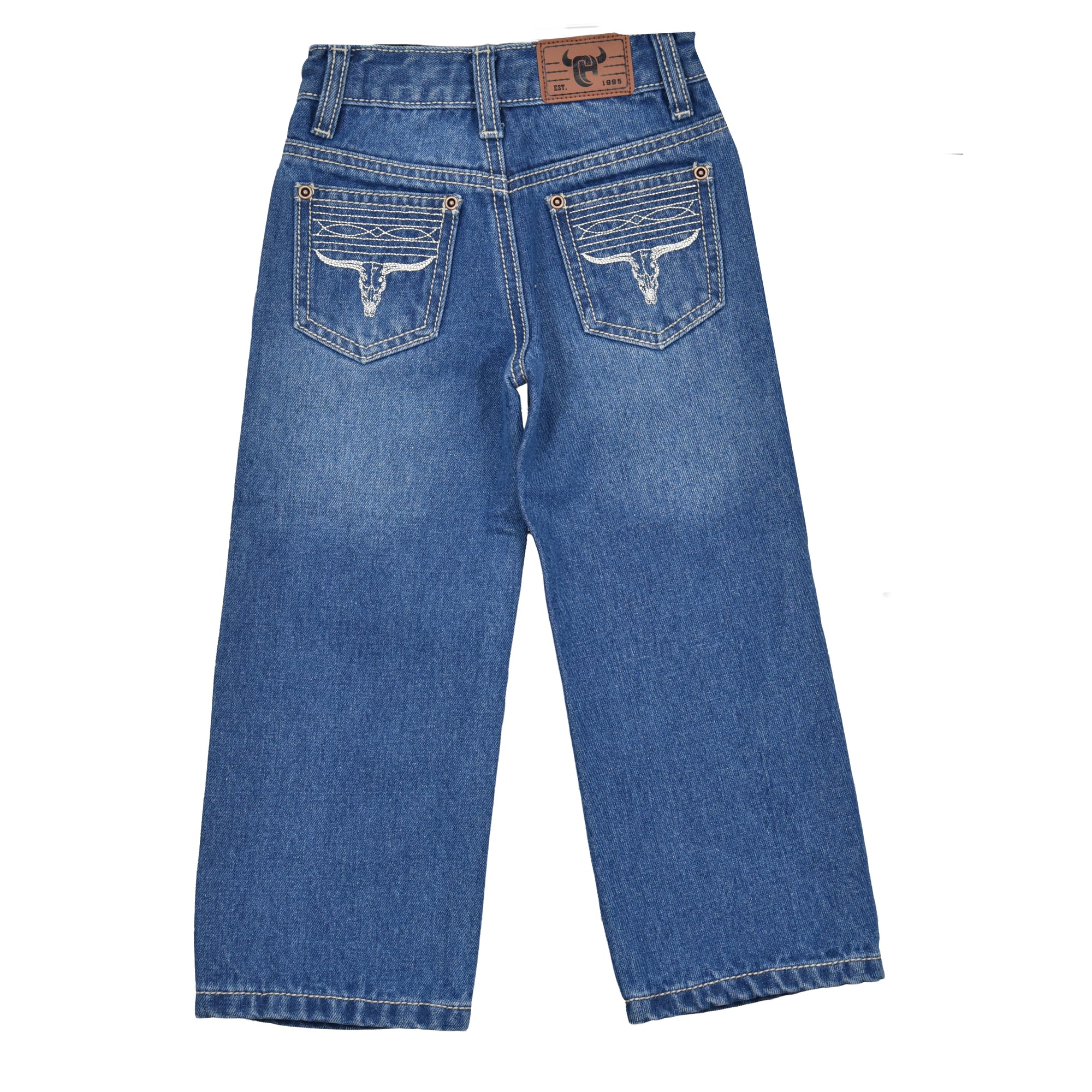 Infant/Toddler Boy's CH Medium Wash "Skull Boot Stitch" Jeans from Cowboy Hardware