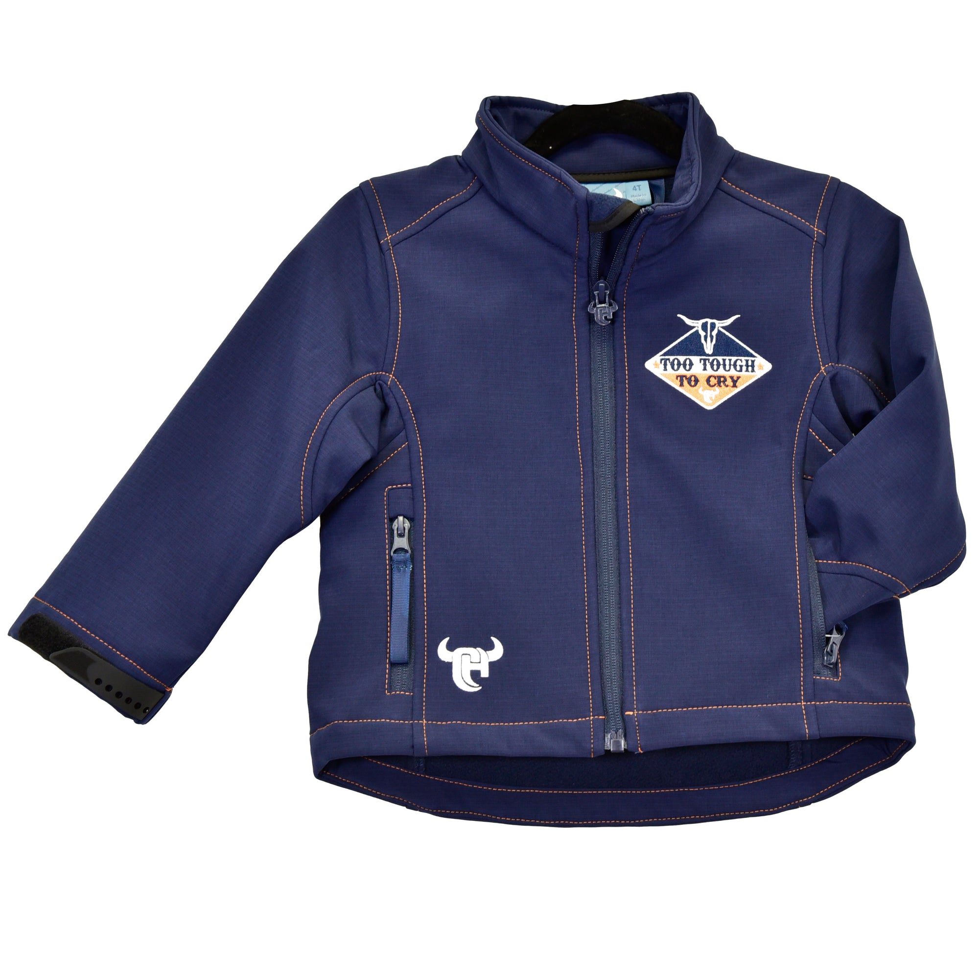 Infant/Toddler Boy's CH Navy "Too Tough to Cry" Poly Shell Jacket from Cowboy Hardware