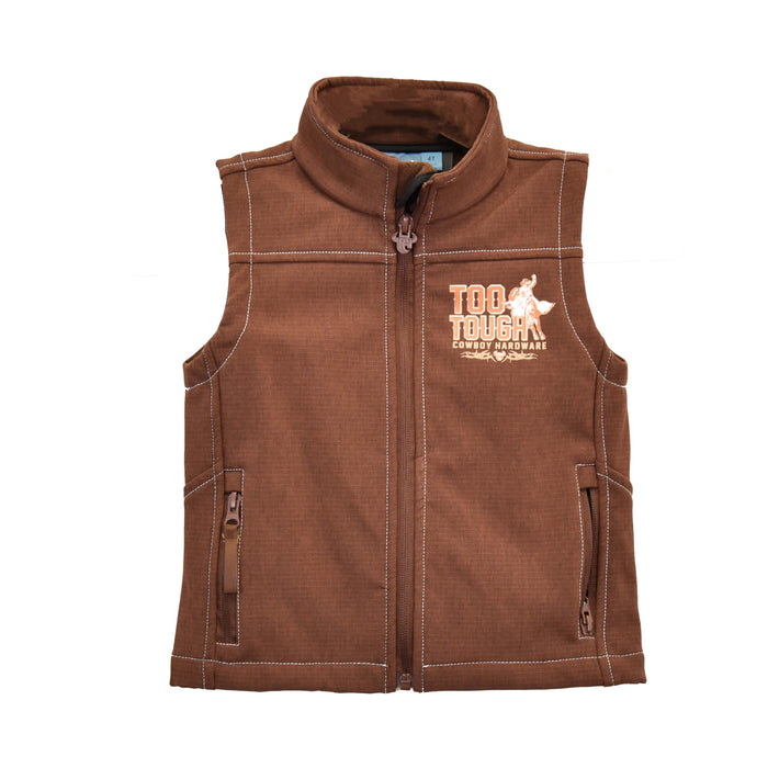 Infant/Toddler Boy's Too Tough Brown Poly Shell Vest from Cowboy Hardware