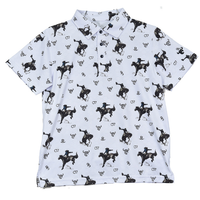 Infant/Toddler Boy's White "Vintage Bronc" Short Sleeve Polo Shirt from Cowboy Hardware