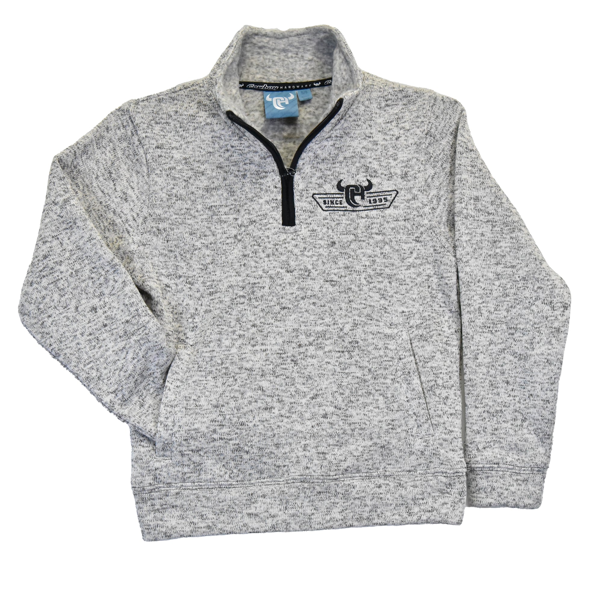 Infant/Toddler Boys CH "Since 1995" Oatmeal Speckle Fleece Cadet Sweatshirt from Cowboy Hardware