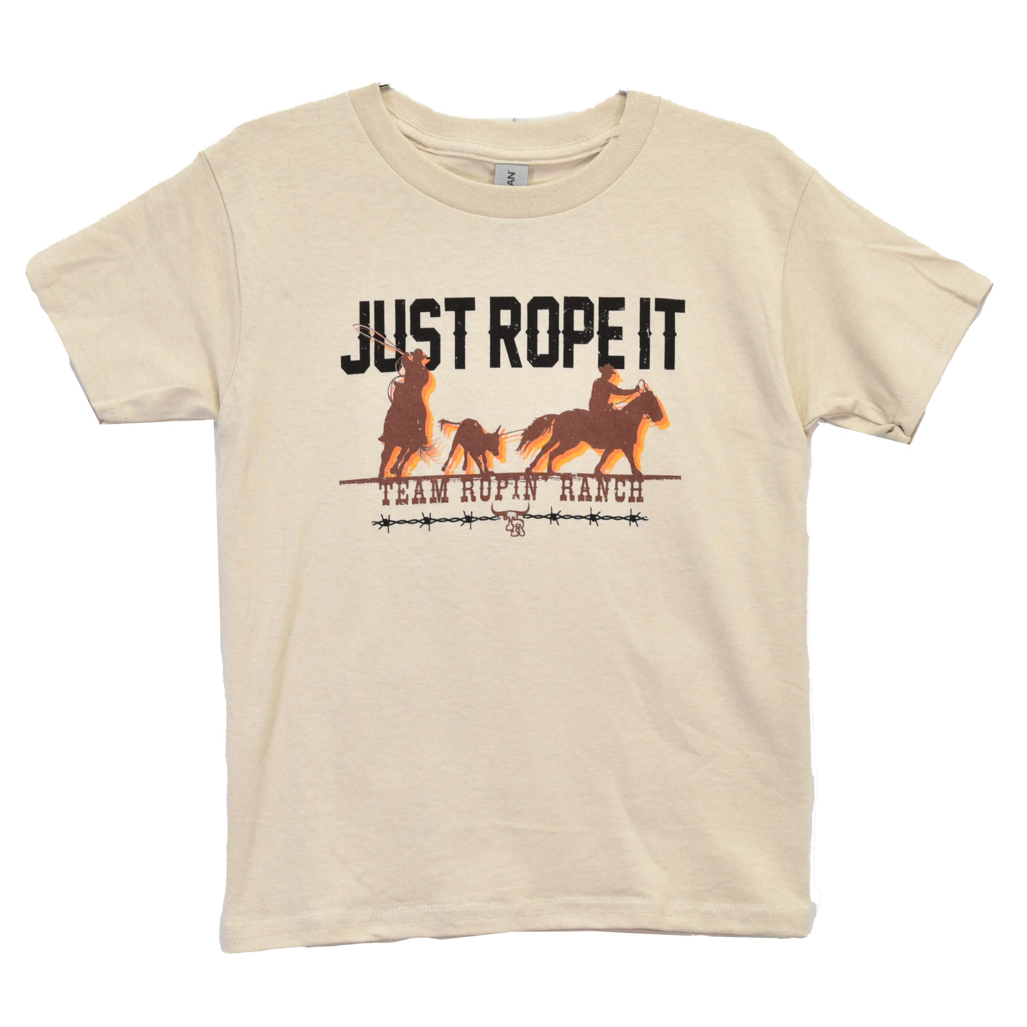 Infant/Toddler Boys Tan Just Rope It Short Sleeve T-Shirt from Cowboy Hardware