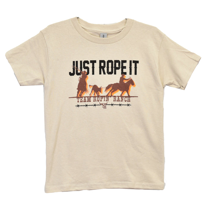 Infant/Toddler Boys Tan Just Rope It Short Sleeve T-Shirt from Cowboy Hardware