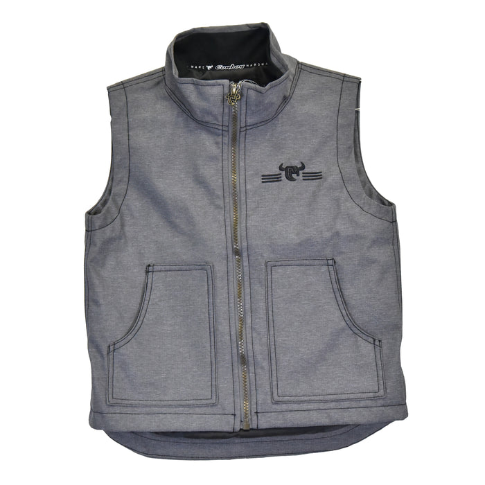 Infant/Toddler Boys "Bar CH" Charcoal Tech Vest from Cowboy Hardware