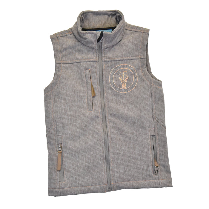 Infant/Toddler Boys "Mess with the Bull" Khaki Poly Shell Vest from Cowboy Hardware