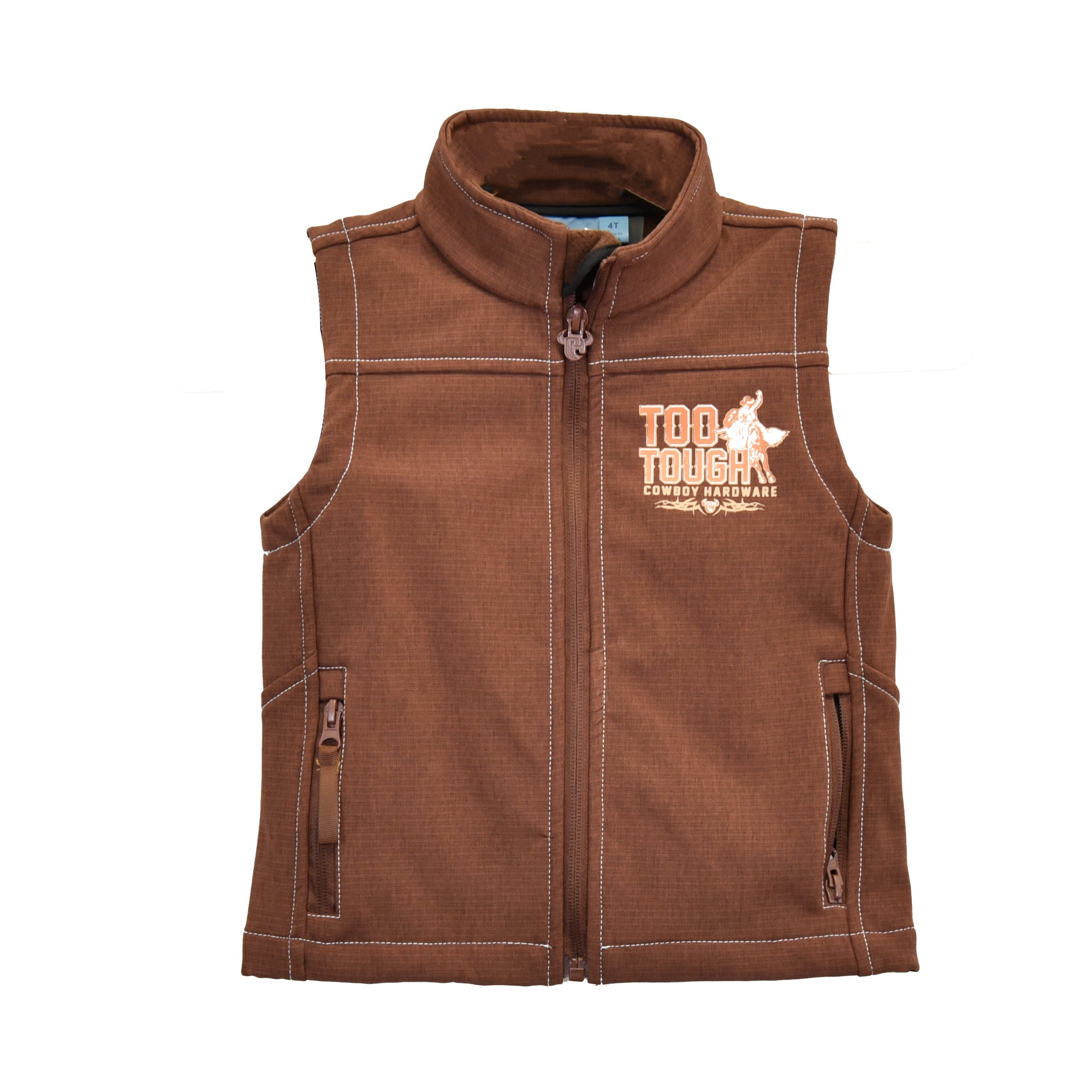 Infant/Toddler Boys "Too Tough" Clay Poly Shell Vest from Cowboy Hardware