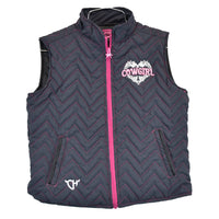 Infant/Toddler Girl's CH Black "Cowgirl Heart" Quilted Vest from Cowboy Hardware