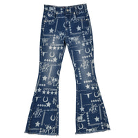 Infant/Toddler Girl's CH Medium Wash "Western Liberty" Flare Jeans from Cowboy Hardware