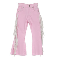 Infant/Toddler Girl's CH Pink "Full Side Fringe" Flare Leg Jeans from Cowboy Hardware