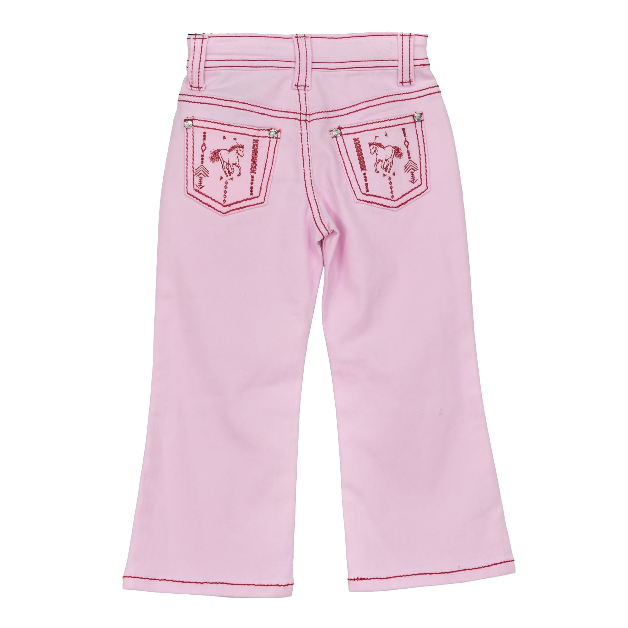 Infant/Toddler Girl's CH Pink "Horse Aztec" Boot Cut Jeans from Cowboy Hardware