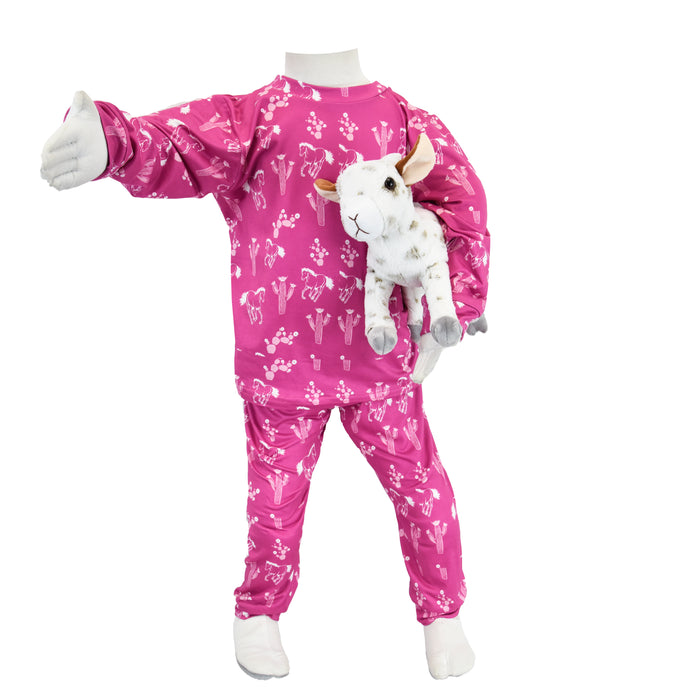 Infant/Toddler Girl's CH Pink "Horses & Cacti" Pajamas from Cowboy Hardware