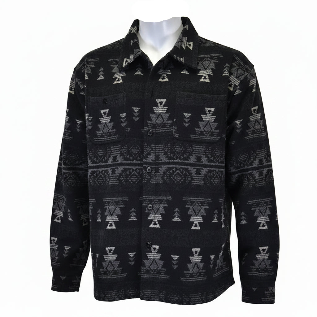 Men's Aztec Wool Black Jacket from Cowboy Hardware