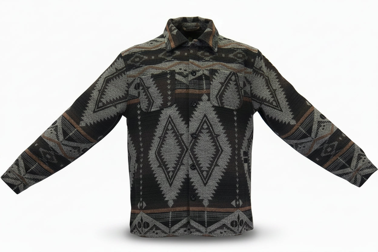 Men's Aztec Wool Brown Jacket from Cowboy Hardware