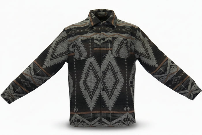 Men's Aztec Wool Brown Jacket from Cowboy Hardware
