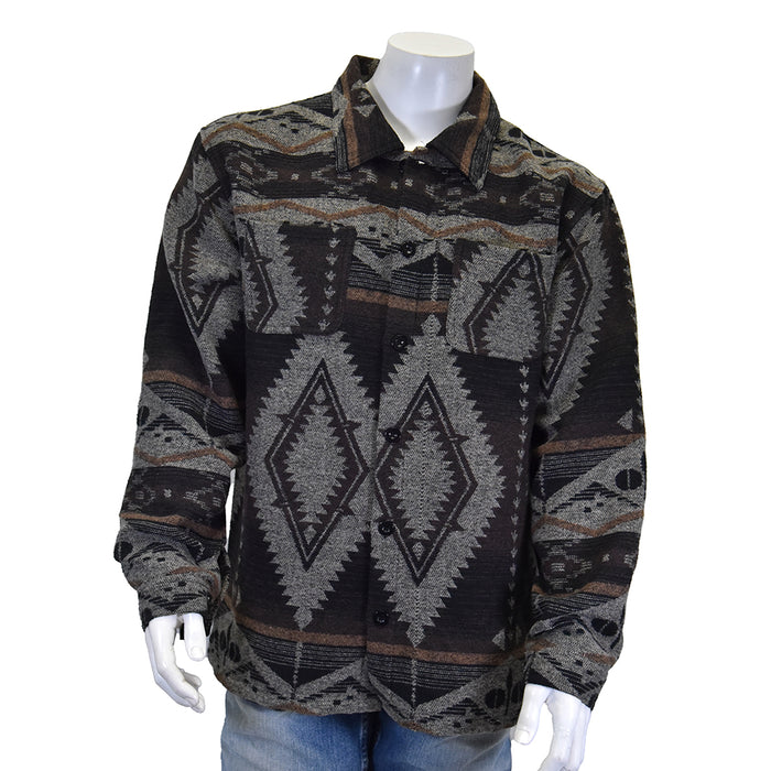 Men's Aztec Wool Brown Jacket from Cowboy Hardware