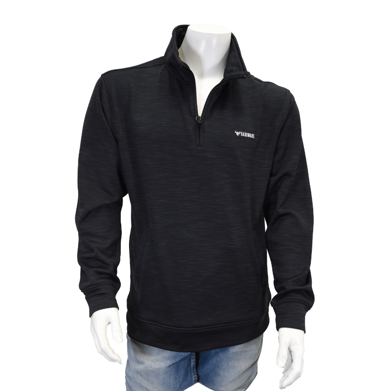 Men's Black Stretch Cadet with 3/4 Front Zip from Cowboy Hardware