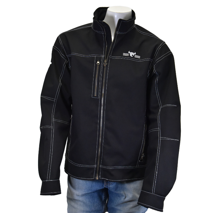 Men's Black "Bar CH" Tech Jacket from Cowboy Hardware