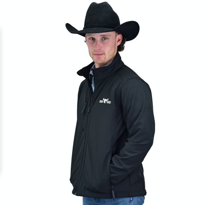 Men's Black "CH Fence" Poly Shell Jacket from Cowboy Hardware
