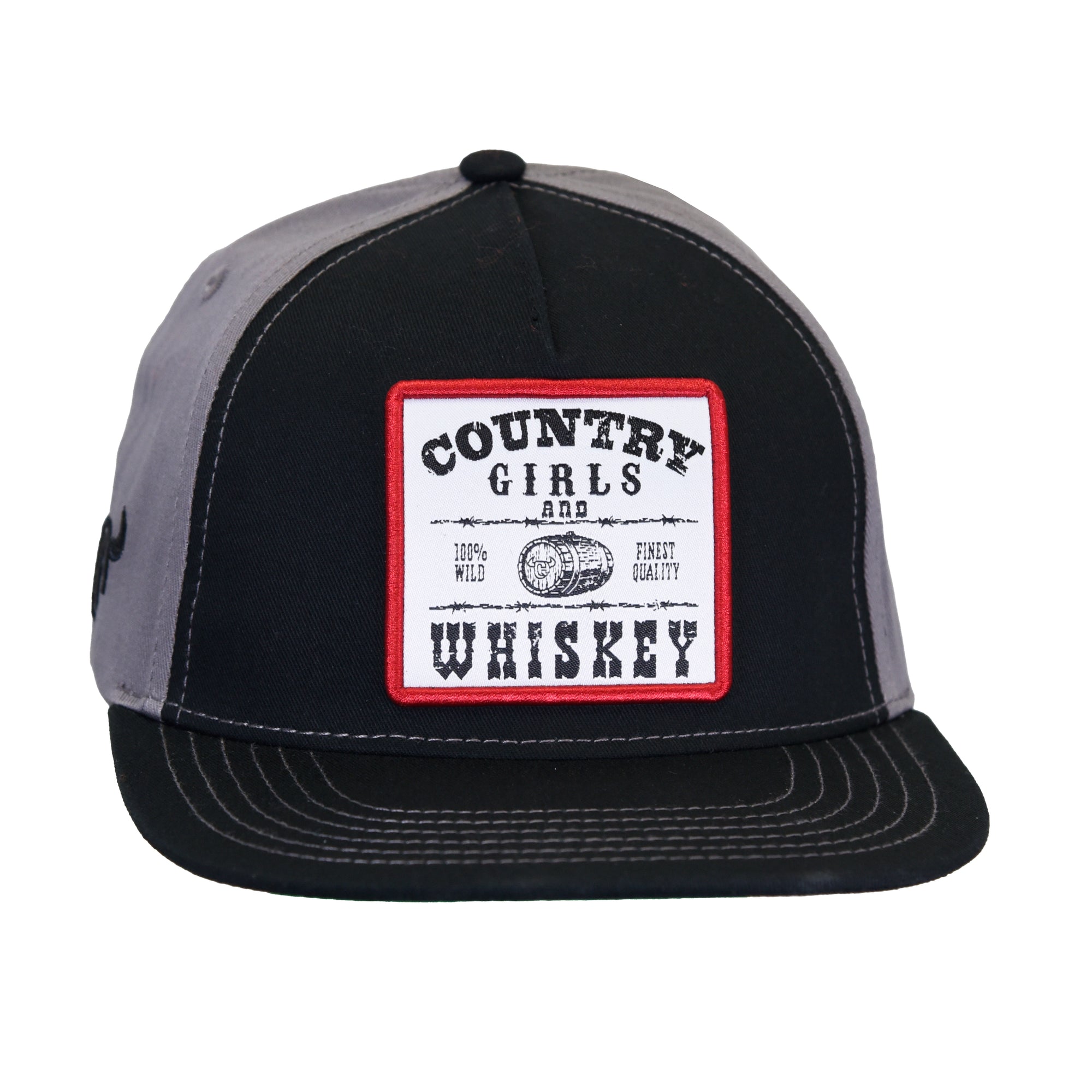 Men's Black "Country Girls & Whiskey" Baseball Cap from Cowboy Hardware