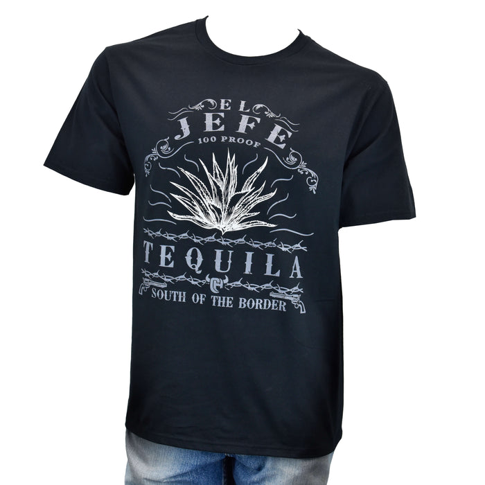 Men's Black "El Jefe Tequila" Short Sleeve T-Shirt from Cowboy Hardware