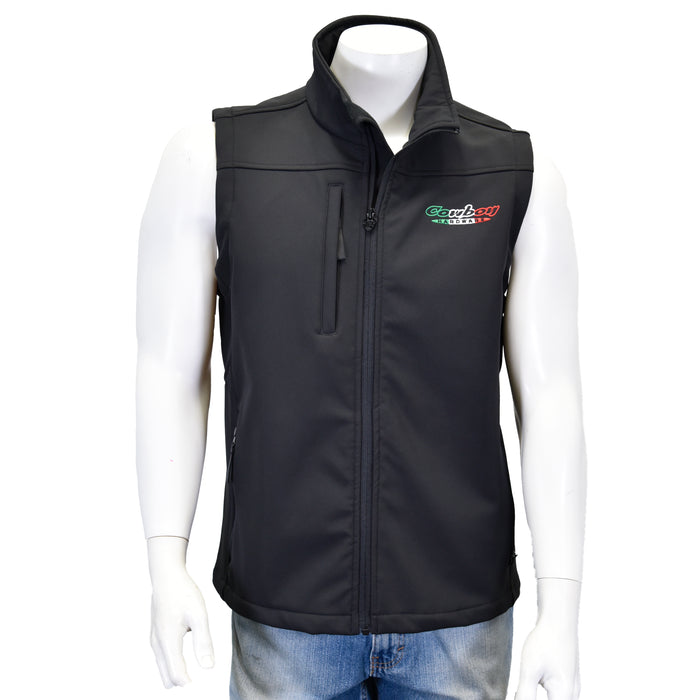 Men's Black "Hecho En Mexico" Polyshell Vest from Cowboy Hardware