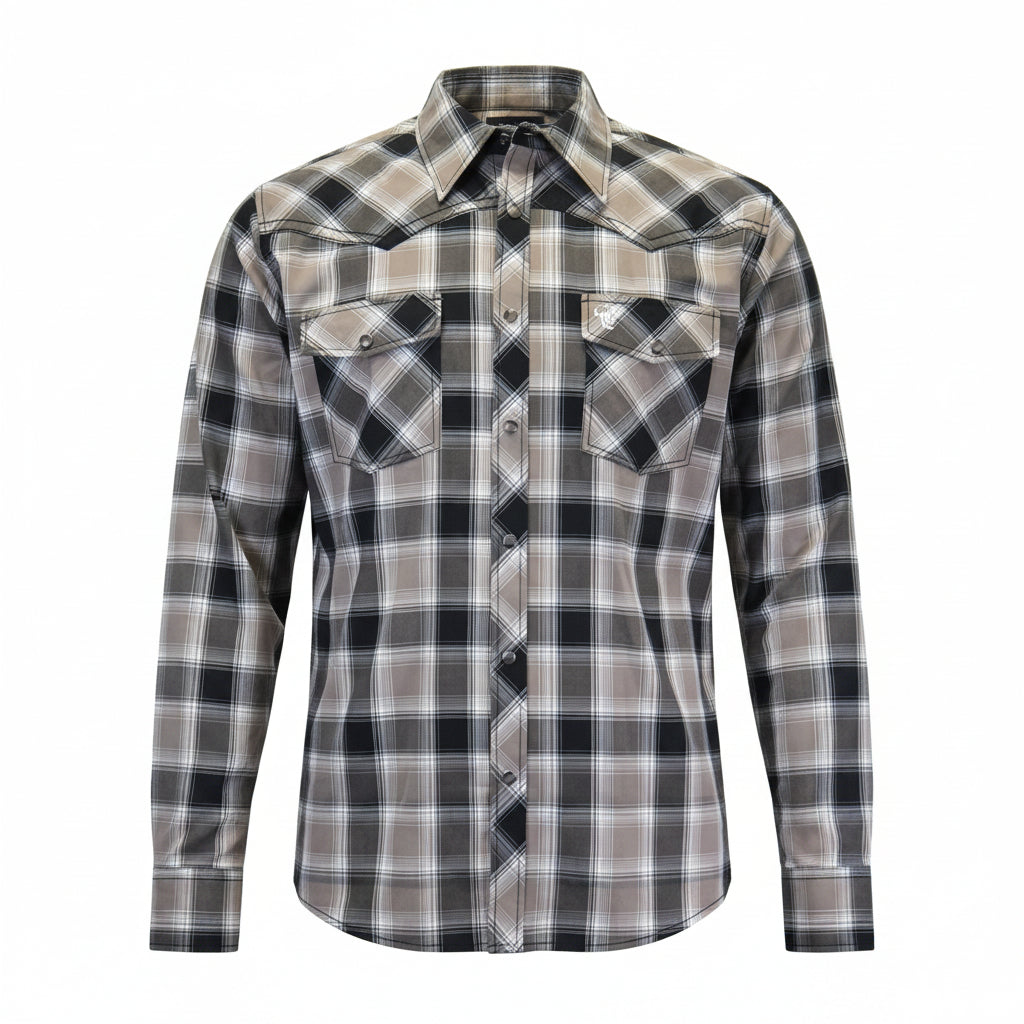 Men's Black "Hombre" Long Sleeve Western Shirt from Cowboy Hardware