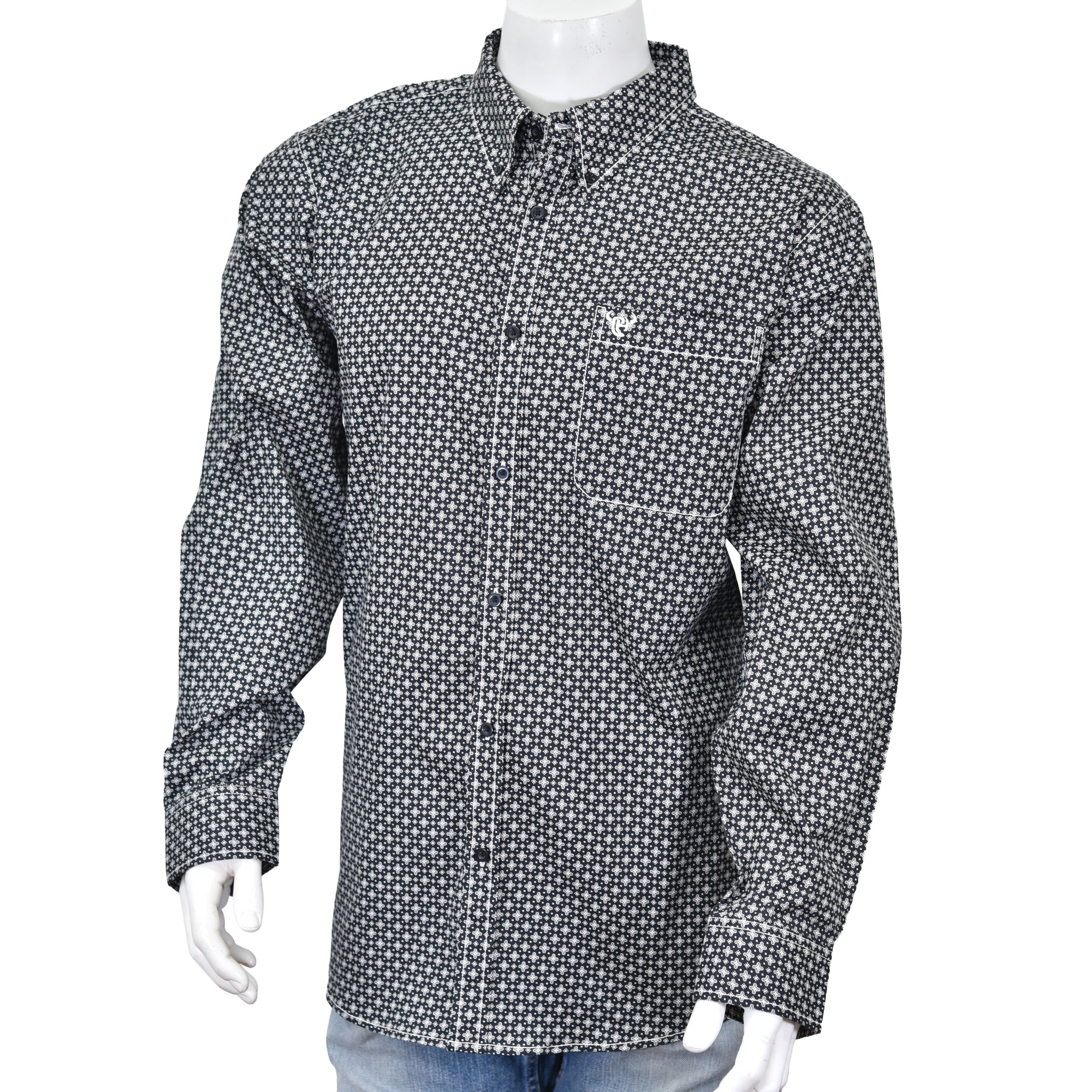 "Men's Black ""McKay"" Long Sleeve Western Shirt from Cowboy Hardware"