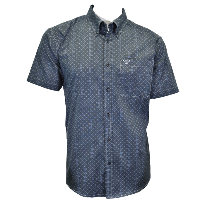 Men's Black "Wild Jewel" Short Sleeve Western Shirt from Cowboy Hardware