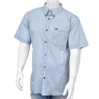 Men's Blue "McKay" Short Sleeve Western Shirt from Cowboy Hardware