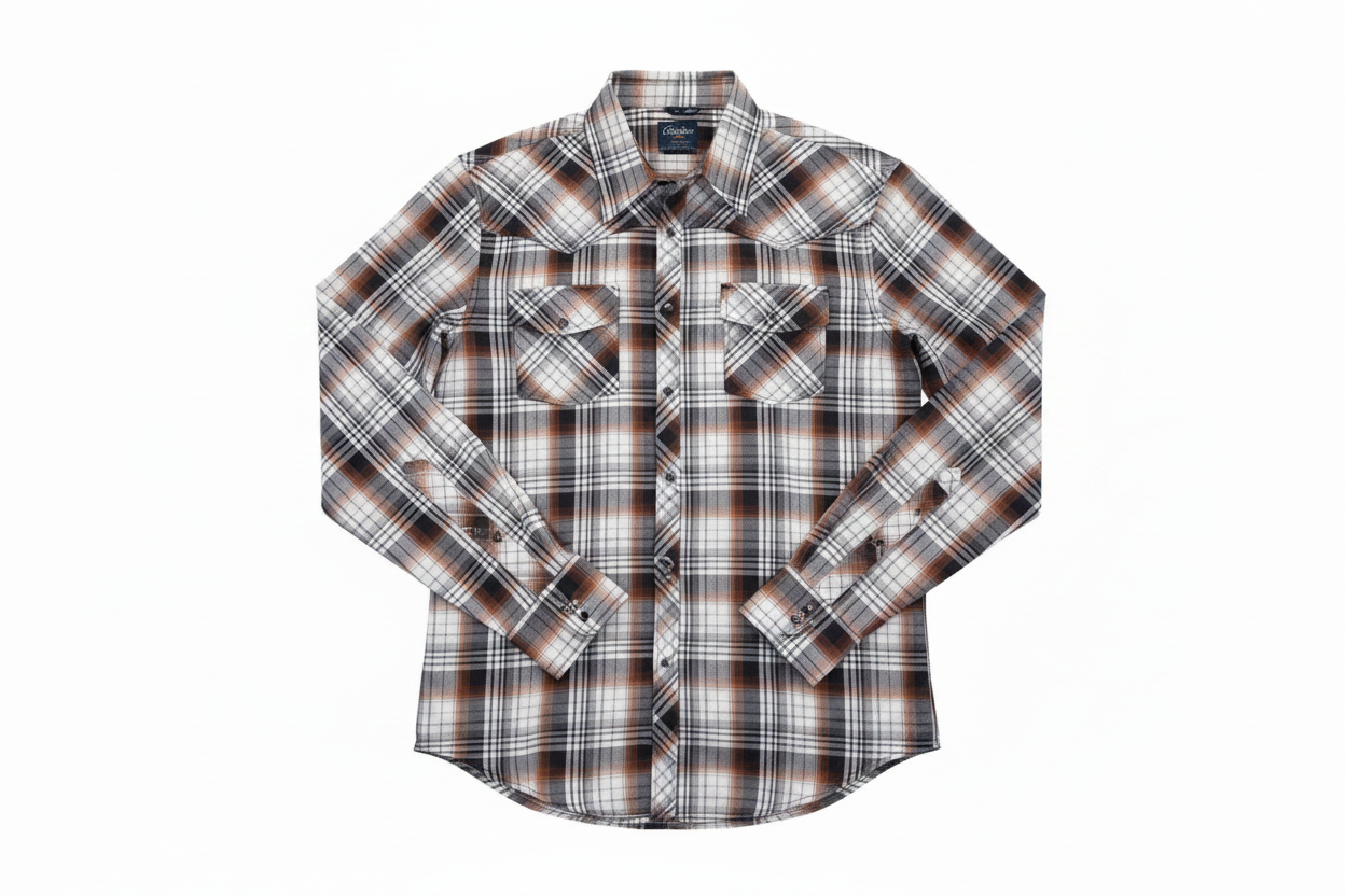 Men's Brown Hermosillo Long Sleeve Western Shirt from Cowboy Hardware