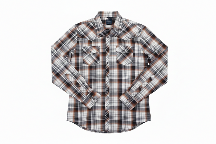Men's Brown Hermosillo Long Sleeve Western Shirt from Cowboy Hardware