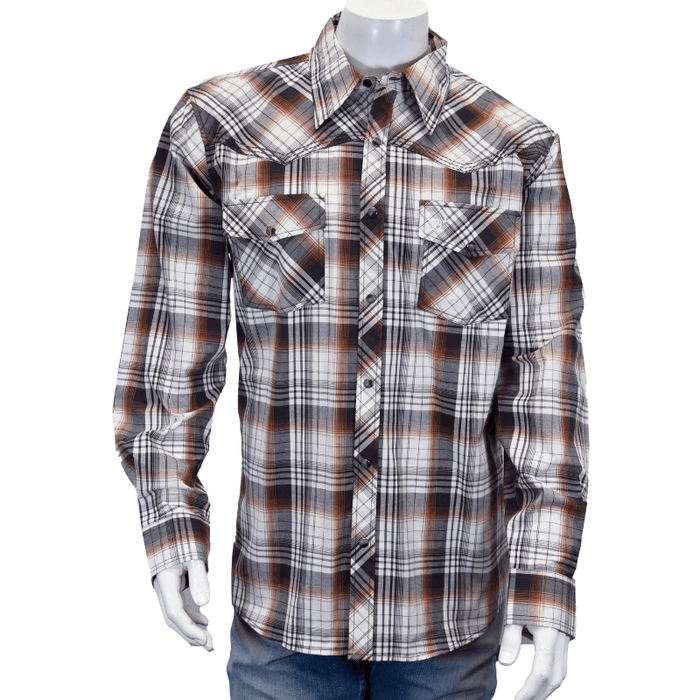 Men's Brown Hermosillo Long Sleeve Western Shirt from Cowboy Hardware