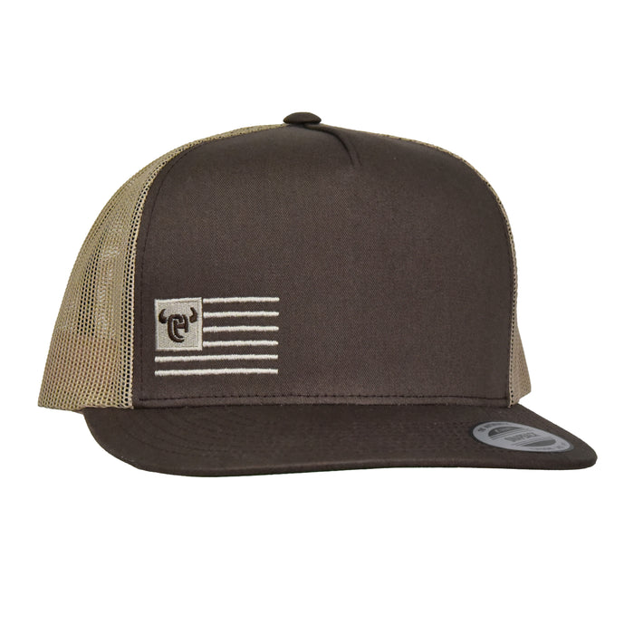 Men's Brown "CH Bar Flag" Hat from Cowboy Hardware
