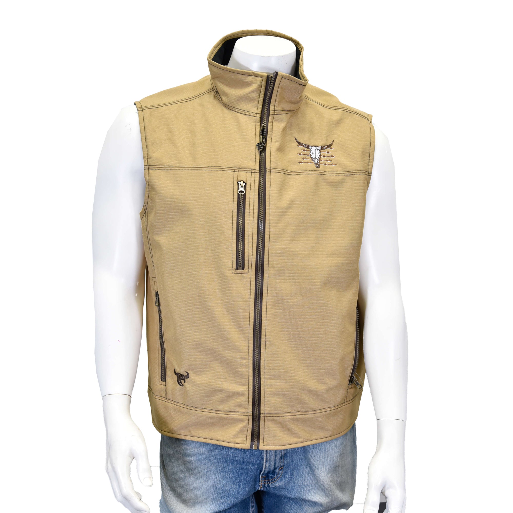 Men's Buckskin Live Free Tech Woodsman Vest from Cowboy Hardware