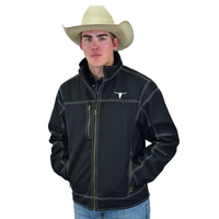 Men's-CH-Black-"Longhorn"-Tech-Woodsman-Jacket-Cowboy-Hardware	Men's CH Black "Longhorn" Tech Woodsman Jacket from Cowboy Hardware