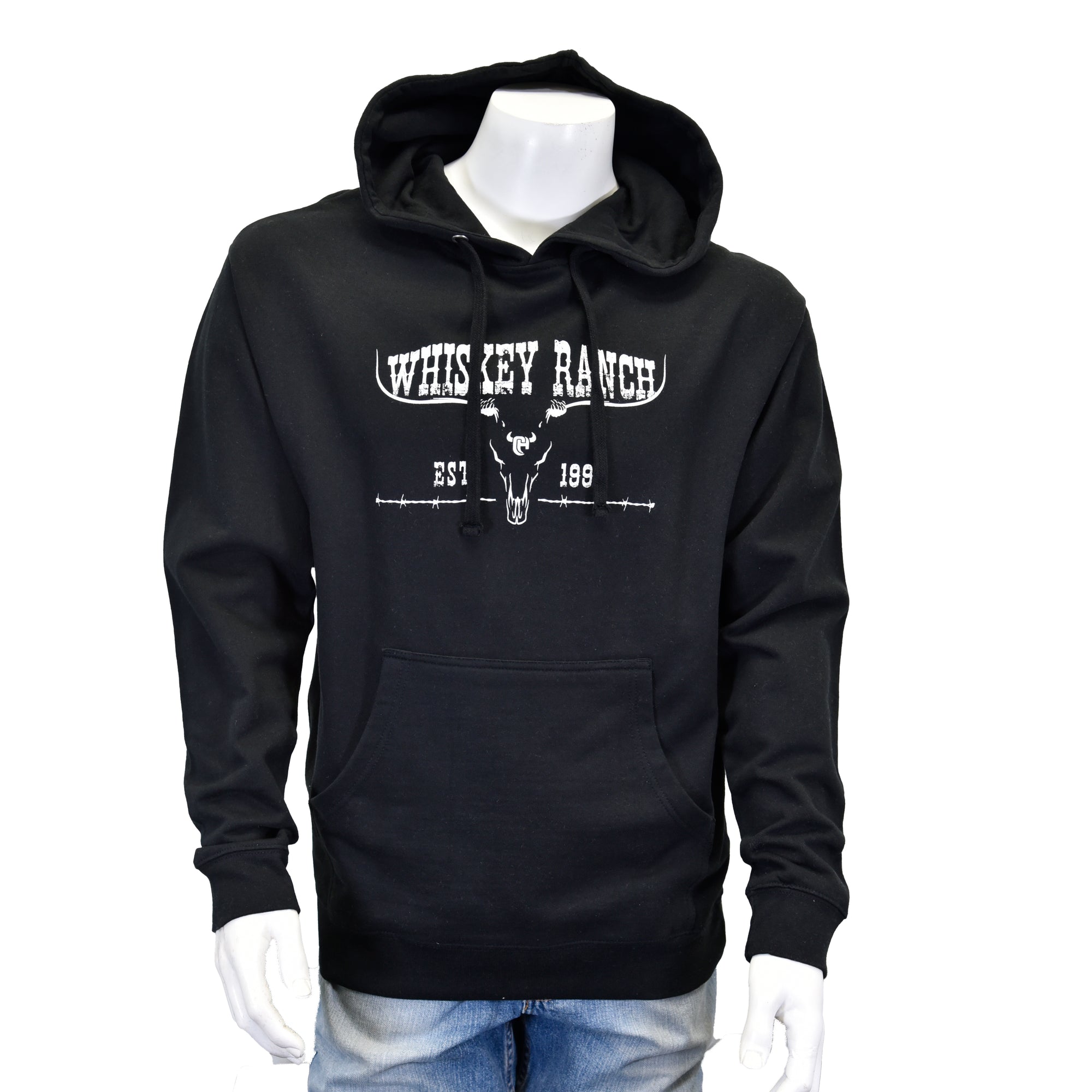 Men's CH Black "Whiskey Ranch" Fleece Hoody from Cowboy Hardware