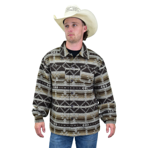 Men's CH Brown "Vintage Aztec" Wool Jacket from Cowboy Hardware