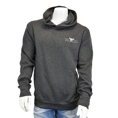 Men's CH Charcoal "Barb CH" Speckle Fleece Hoody from Cowboy Hardware