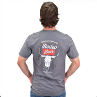 Men's CH Charcoal "Rodeo Beer Skull" Short Sleeve T-Shirt from Cowboy Hardware