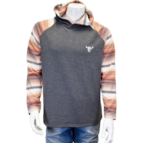 Men's CH Charcoal "Serape" Lightweight Knit w/Hood from Cowboy Hardware