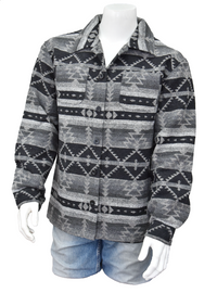 Men's CH Gray "Vintage Aztec" Wool Jacket from Cowboy Hardware