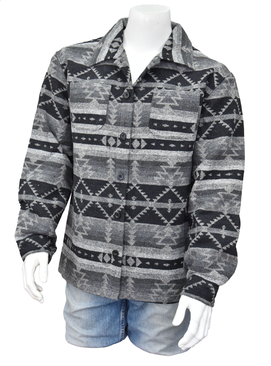 Men's CH Gray "Vintage Aztec" Wool Jacket from Cowboy Hardware
