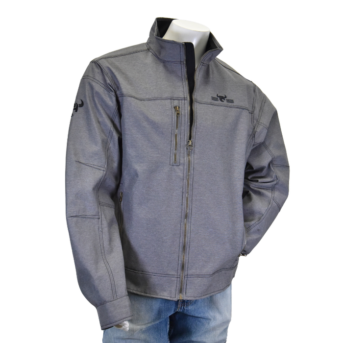 Men's Charcoal "Bar CH" Tech Jacket from Cowboy Hardware