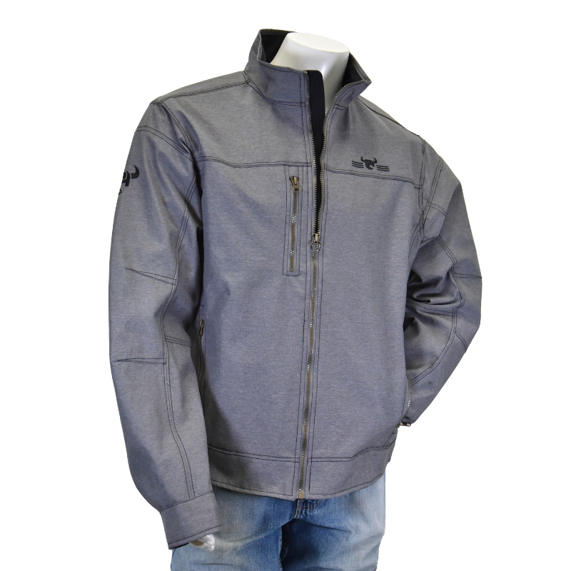 Men's Charcoal "Bar CH" Tech Jacket from Cowboy Hardware