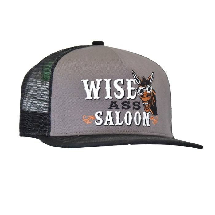 Men's Charcoal "Wise Ass Saloon" Baseball Cap from Cowboy Hardware