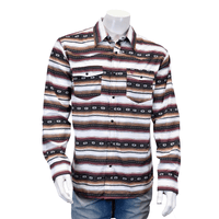 Men's Chili Striped Aztec Long Sleeve Print Western Shirt from Cowboy Hardware