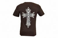 Men's Country Strength Brown Short Sleeve T-Shirt from Cowboy Hardware